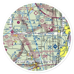Olson's Airport (3WI1) VFR Sectional Sticker (30 mile)