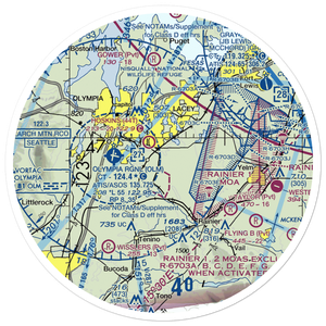 Flying Carpet Airport (3WA9) VFR Sectional Sticker (30 mile)