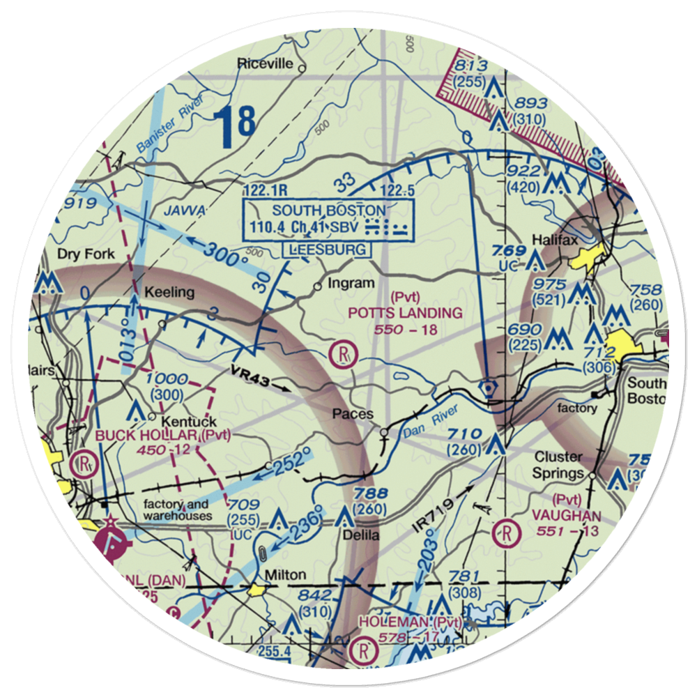 Birch Creek Plantation Airport (3VG9) VFR Sectional Sticker (30 mile) 