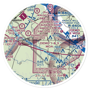 Hartwood Airport (3VG7) VFR Sectional Sticker (20 mile)