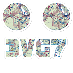 Hartwood Airport (3VG7) VFR Sectional Sticker Pack