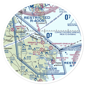 Serenity Farm Airport (3VG3) VFR Sectional Sticker (30 mile)