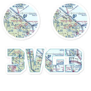 Serenity Farm Airport (3VG3) VFR Sectional Sticker Pack