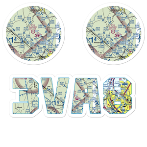 Garner Airport (3VA8) VFR Sectional Sticker Pack