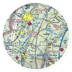 White Post Airport (3VA7) VFR Sectional Sticker (30 mile)