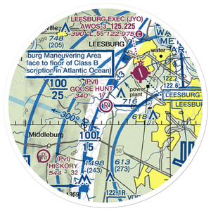 Goose Hunt Farm Airport (3VA5) VFR Sectional Sticker (20 mile)