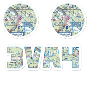 Bill Davenport Memorial Airport (3VA4) VFR Sectional Sticker Pack