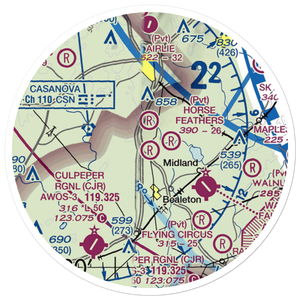 Aviacres Airport (3VA2) VFR Sectional Sticker (20 mile)