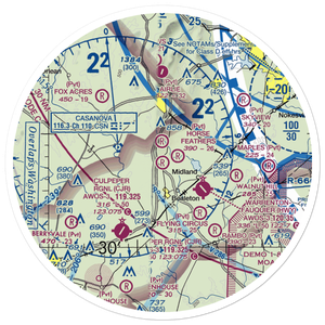 Aviacres Airport (3VA2) VFR Sectional Sticker (30 mile)