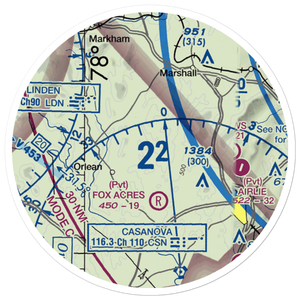 Ayres-Aicp Airport (3VA0) VFR Sectional Sticker (20 mile)