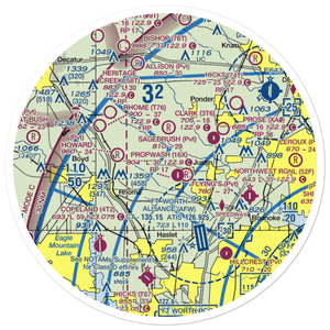 Willow Run Airport (3TX4) VFR Sectional Sticker (30 mile)