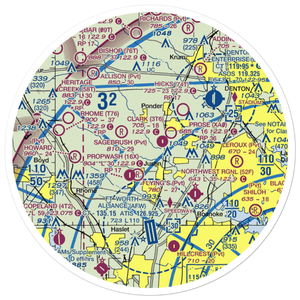 Sitton Field (3TX3) VFR Sectional Sticker (30 mile)