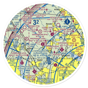 Flying S Farm Airport (3TX2) VFR Sectional Sticker (30 mile)