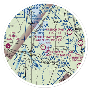 Paradise Point Airport (3TX1) VFR Sectional Sticker (20 mile)