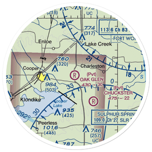 Oak Glen Ranch Airport (3TS9) VFR Sectional Sticker (20 mile)