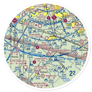 J-D Ranch Airport (3TS3) VFR Sectional Sticker (30 mile)