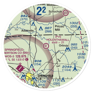 Holenthawall Airport (3TN9) VFR Sectional Sticker (20 mile)