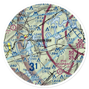 Massingale Airport (3TN8) VFR Sectional Sticker (20 mile)