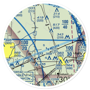 Pinoak Airport (3TE9) VFR Sectional Sticker (20 mile)