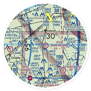 Gum Island Airport (3TE1) VFR Sectional Sticker (20 mile)