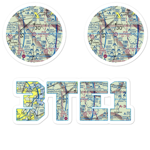 Gum Island Airport (3TE1) VFR Sectional Sticker Pack