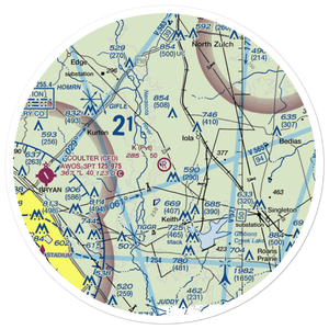 K Ranch Airport (3TE0) VFR Sectional Sticker (30 mile)