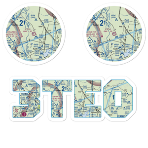 K Ranch Airport (3TE0) VFR Sectional Sticker Pack