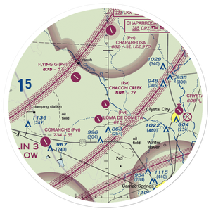 Chacon Creek Ranch Airport (3TA9) VFR Sectional Sticker (30 mile)