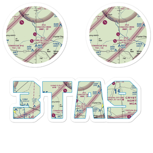 Chacon Creek Ranch Airport (3TA9) VFR Sectional Sticker Pack