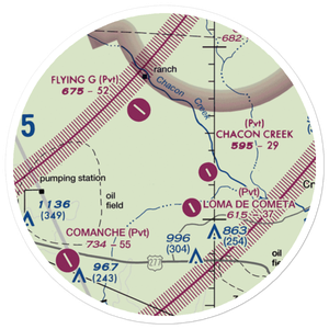 Picosa Ranch Airport (3TA8) VFR Sectional Sticker (20 mile)