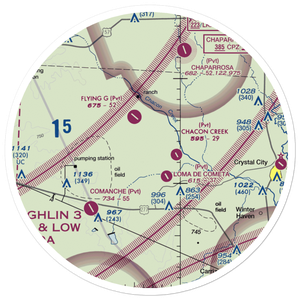 Picosa Ranch Airport (3TA8) VFR Sectional Sticker (30 mile)