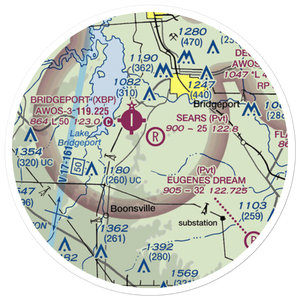 Jim Sears Airport (3TA7) VFR Sectional Sticker (20 mile)