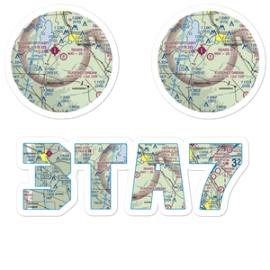 Jim Sears Airport (3TA7) VFR Sectional Sticker Pack