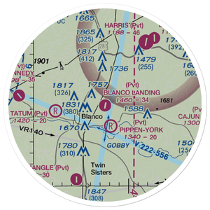 Blanco Landing Airport (3TA5) VFR Sectional Sticker (20 mile)