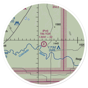 Tin Top Ranch Airport (3TA4) VFR Sectional Sticker (20 mile)