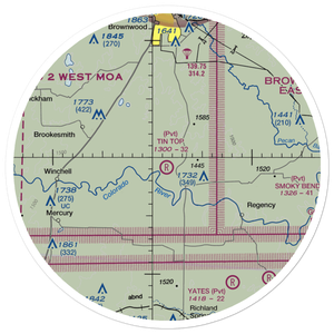 Tin Top Ranch Airport (3TA4) VFR Sectional Sticker (30 mile)