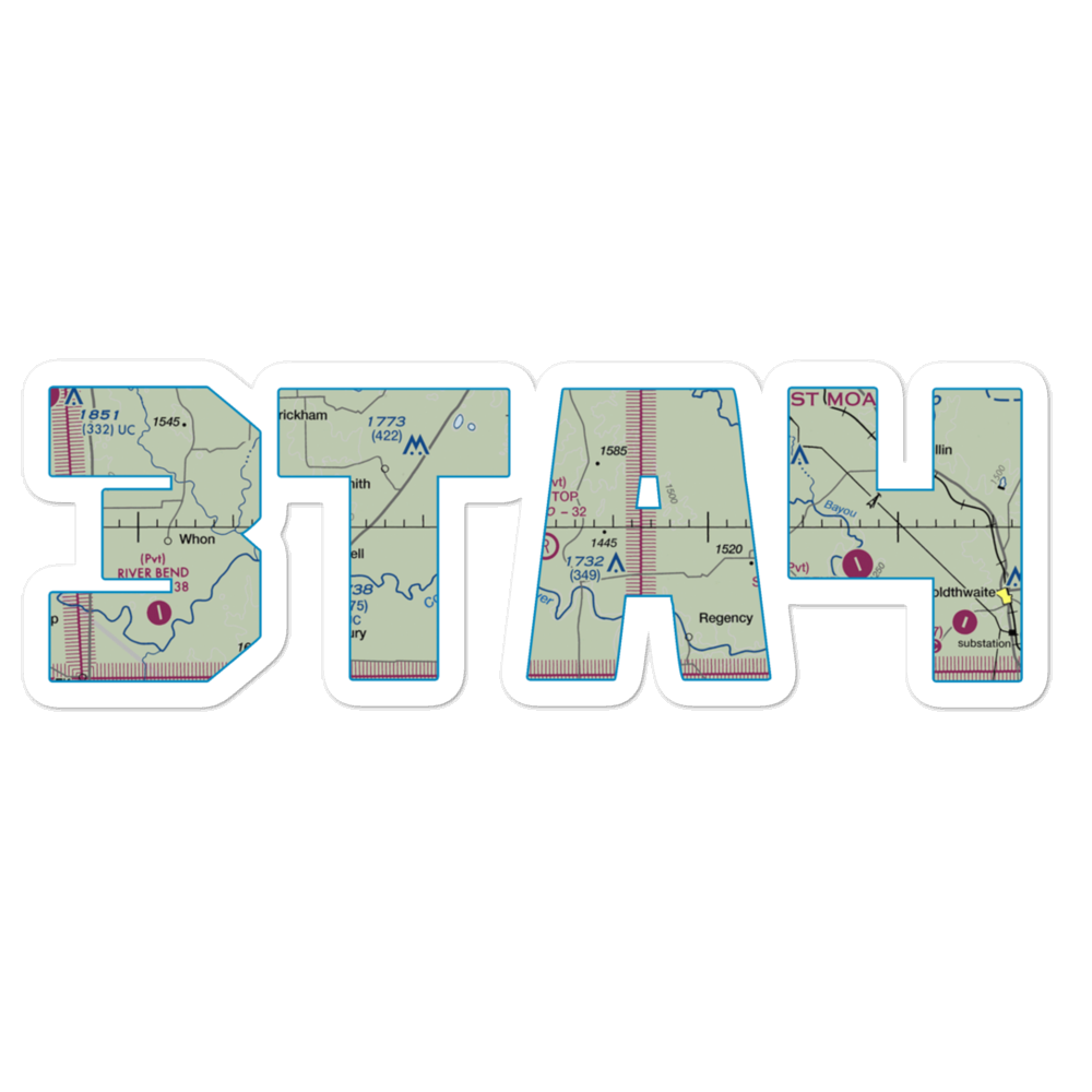 Tin Top Ranch Airport (3TA4) VFR Sectional Sticker 