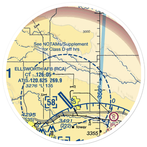 Running Colors Airport (3SD6) VFR Sectional Sticker (20 mile)