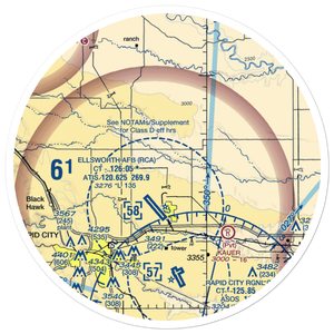 Running Colors Airport (3SD6) VFR Sectional Sticker (30 mile)