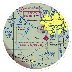Chris Hofer Landing Strip (3SD4) VFR Sectional Sticker (20 mile)