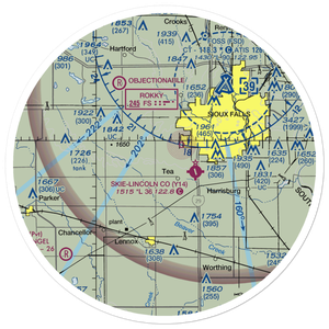 Chris Hofer Landing Strip (3SD4) VFR Sectional Sticker (30 mile)