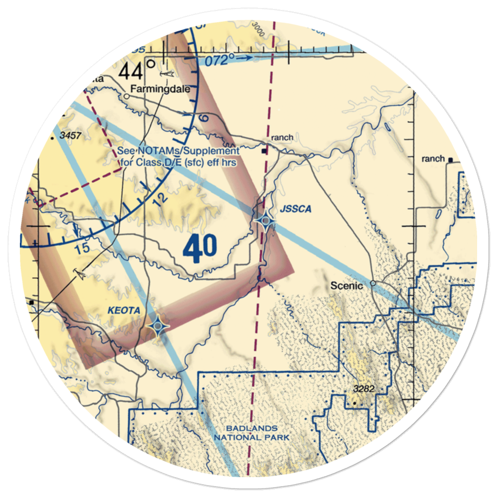 Brown Field (3SD3) VFR Sectional Sticker (30 mile) 