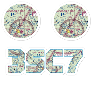 Jordan Airport (SC57) VFR Sectional Sticker Pack