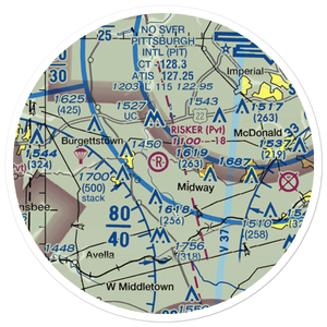 Risker Field (3PS9) VFR Sectional Sticker (20 mile)