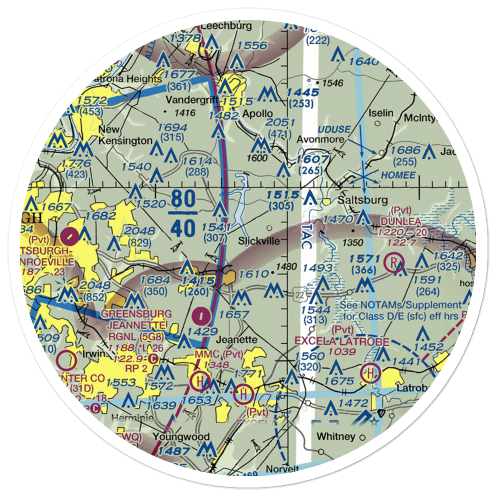 Phil Cain Memorial Field (3PN9) VFR Sectional Sticker (30 mile) 