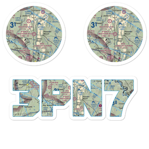 Stahl's Mountain Airport (3PN7) VFR Sectional Sticker Pack
