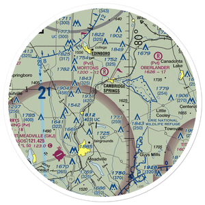 Gravel Run Airport (3PN6) VFR Sectional Sticker (30 mile)