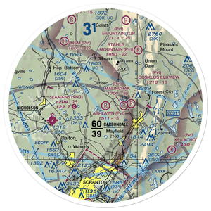 Ashlawn Airport (3PN1) VFR Sectional Sticker (30 mile)
