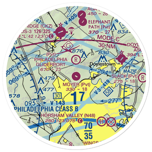 Moyer Airport (3PA9) VFR Sectional Sticker (20 mile)