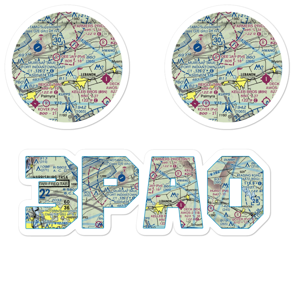 Horst Airport (3PA0) VFR Sectional Sticker Pack 